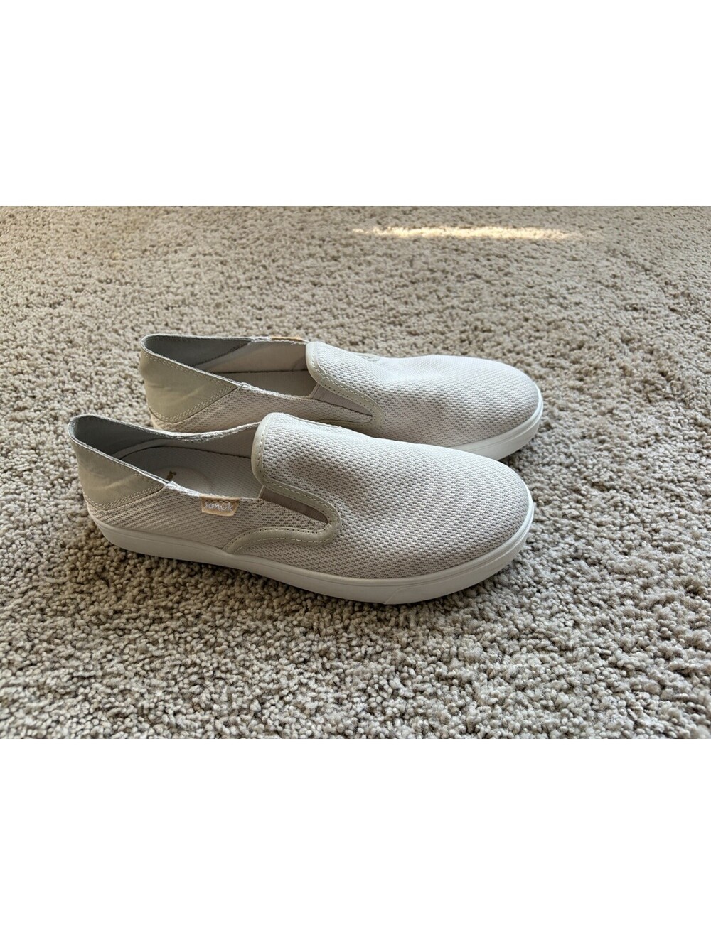 Sanuk Women's Tydal Slip On Sneakers Sand Dollar Beige Size 9 Collapsable Heel